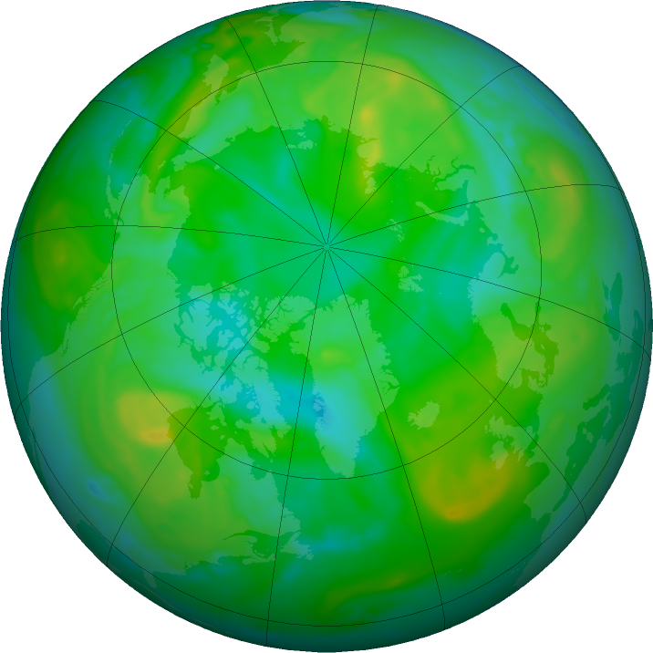 Arctic ozone map for 14 July 2023
